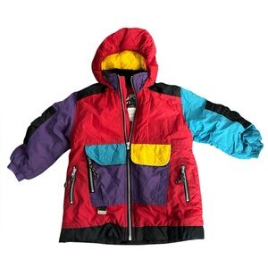 Rothschild Vintage Color Block Winter Coat Ski Jacket 80s 90s